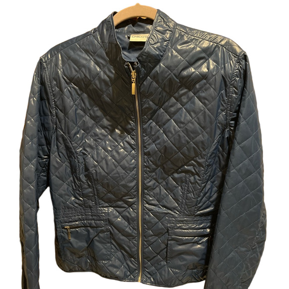 22. WOMENS CHICO’S 2/L DETAIL JACKET - Picture 1 of 5
